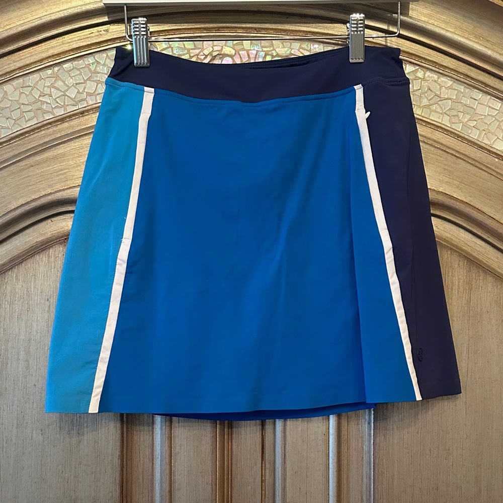 G/FORE Vibrant Blue Mini Skirt with Navy Accents